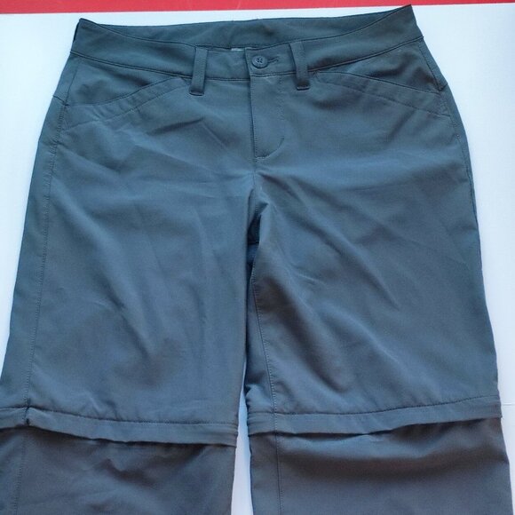 Eddie Bauer outdoor convertible pants women's size 2 grey 9" shorts - Picture 2 of 15